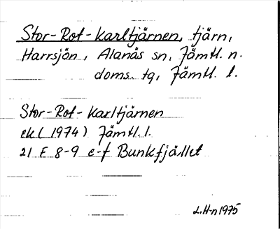 Bild på arkivkortet för arkivposten Stor-Rot-Karltjärnen