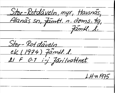 Bild på arkivkortet för arkivposten Stor-Rotdäveln