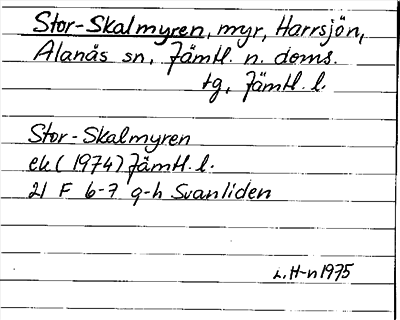 Bild på arkivkortet för arkivposten Stor-Skalmyren