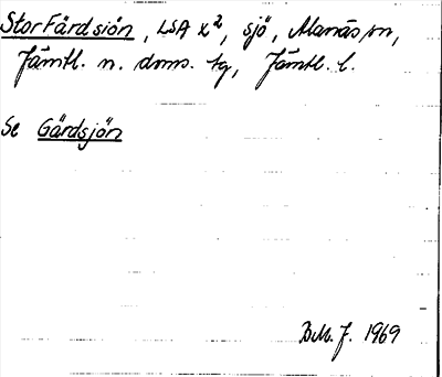 Bild på arkivkortet för arkivposten StorFärdsiön