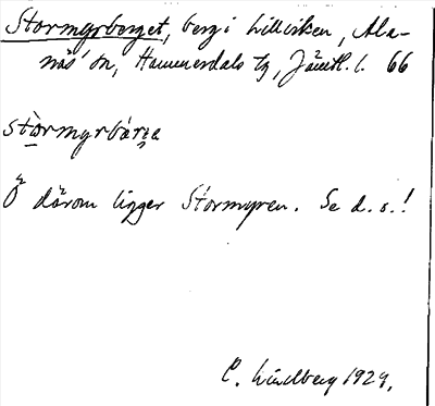 Bild på arkivkortet för arkivposten Stormyrberget