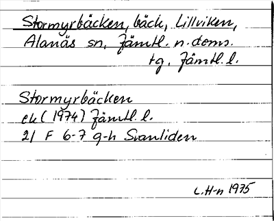 Bild på arkivkortet för arkivposten Stormyrbäcken