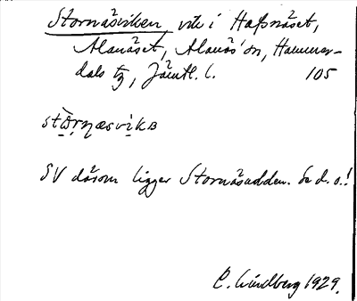 Bild på arkivkortet för arkivposten Stornäsviken