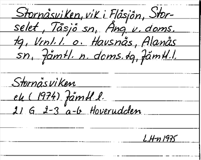 Bild på arkivkortet för arkivposten Stornäsviken