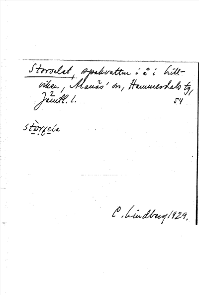 Bild på arkivkortet för arkivposten Storselet