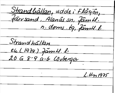 Bild på arkivkortet för arkivposten Strandhällan