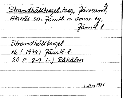 Bild på arkivkortet för arkivposten Strandhällberget