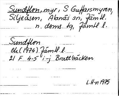 Bild på arkivkortet för arkivposten Sundflon