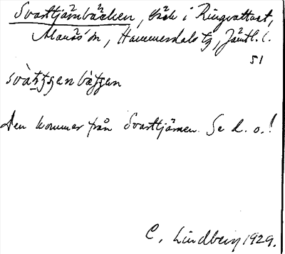 Bild på arkivkortet för arkivposten Svarttjärnbäcken