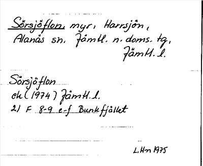 Bild på arkivkortet för arkivposten Sörsjöflon
