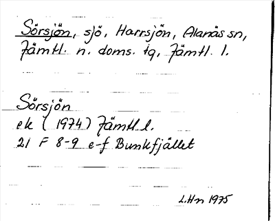 Bild på arkivkortet för arkivposten Sörsjön