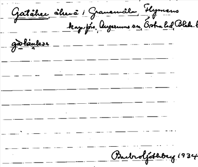 Bild på arkivkortet för arkivposten Gatåker