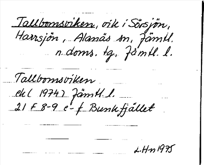 Bild på arkivkortet för arkivposten Tallbomsviken