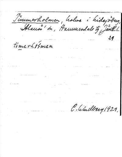 Bild på arkivkortet för arkivposten Timmerholmen