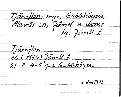Bild på arkivkortet för arkivposten Tjärnflon
