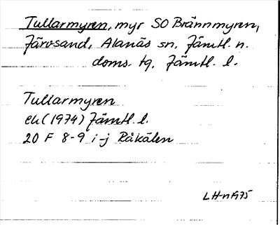 Bild på arkivkortet för arkivposten Tullarmyren