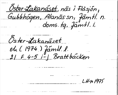 Bild på arkivkortet för arkivposten Öster-Lakanäset