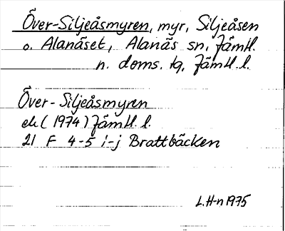 Bild på arkivkortet för arkivposten Över-Siljeåsmyren