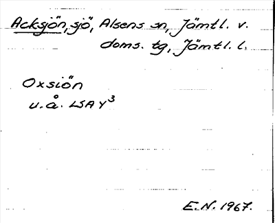 Bild på arkivkortet för arkivposten Acksjön