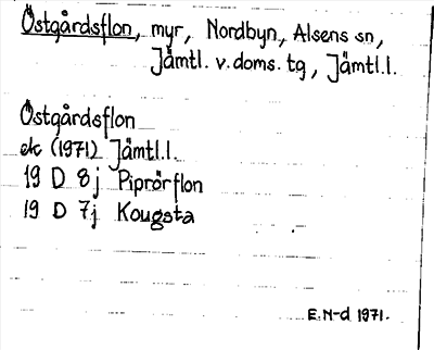 Bild på arkivkortet för arkivposten Östgårdsflon