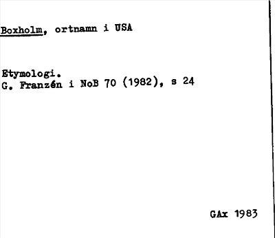 Bild på arkivkortet för arkivposten Boxholm
