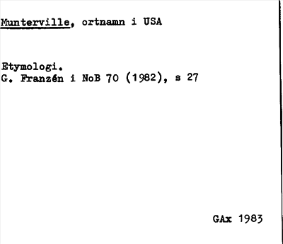 Bild på arkivkortet för arkivposten Munterville