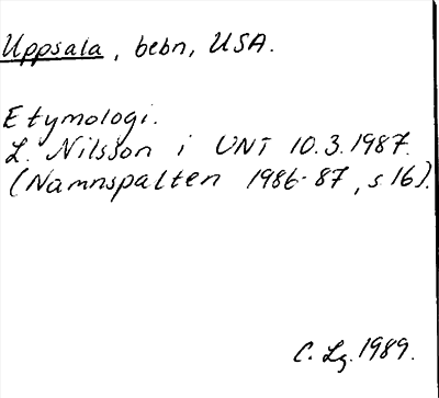 Bild på arkivkortet för arkivposten Uppsala