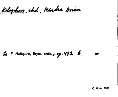 Bild på arkivkortet för arkivposten Kolophon