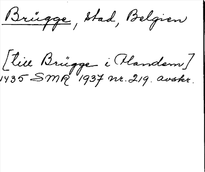 Bild på arkivkortet för arkivposten Brügge