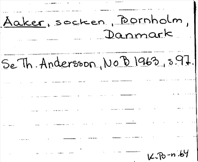 Bild på arkivkortet för arkivposten Aaker
