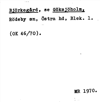 Bild på arkivkortet för arkivposten Björkegård, se Göksjöholm