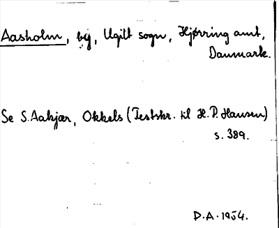 Bild på arkivkortet för arkivposten Aasholm