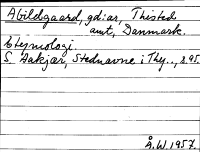 Bild på arkivkortet för arkivposten Abildgaard