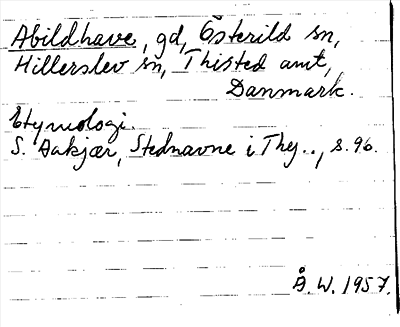 Bild på arkivkortet för arkivposten Abildhave