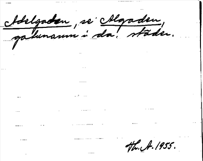Bild på arkivkortet för arkivposten Adelgaden, se Algaden