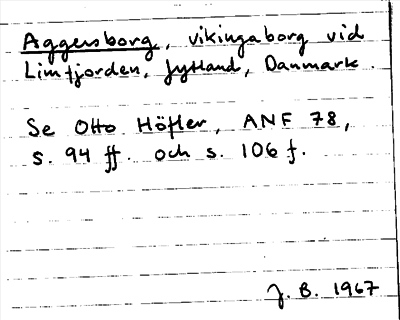 Bild på arkivkortet för arkivposten Aggersborg