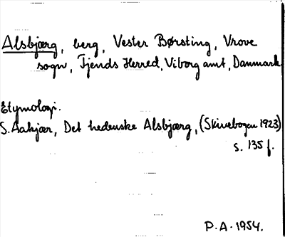 Bild på arkivkortet för arkivposten Alsbjærg