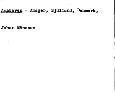 Bild på arkivkortet för arkivposten Amakaren