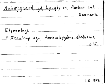 Bild på arkivkortet för arkivposten Amhøjgaard