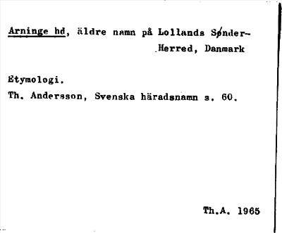 Bild på arkivkortet för arkivposten Arninge hd