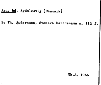 Bild på arkivkortet för arkivposten Arns hd