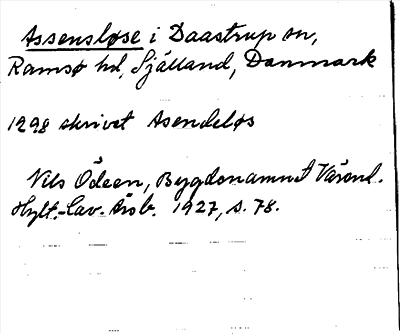 Bild på arkivkortet för arkivposten Assensløse