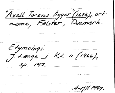 Bild på arkivkortet för arkivposten Axell Torens Agger