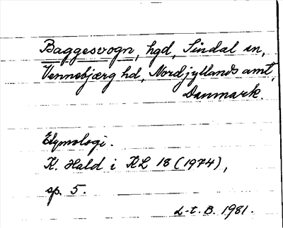 Bild på arkivkortet för arkivposten Baggesvogn