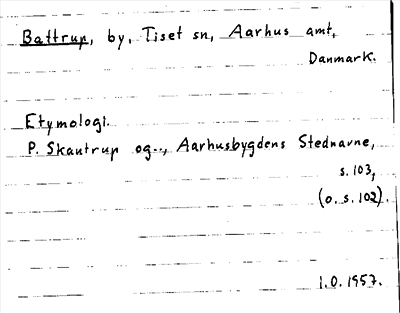 Bild på arkivkortet för arkivposten Battrup