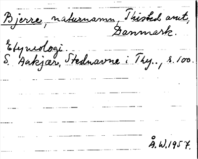 Bild på arkivkortet för arkivposten Bjerre