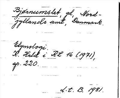 Bild på arkivkortet för arkivposten Bjørnumslet