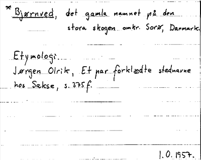 Bild på arkivkortet för arkivposten Bjørnved