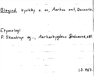 Bild på arkivkortet för arkivposten Blegind