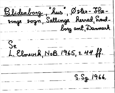 Bild på arkivkortet för arkivposten Blindenborg